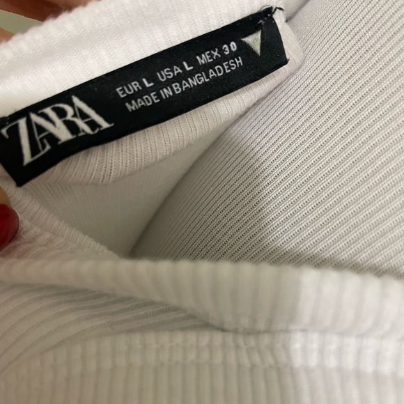 Zara White Ribbed Racerback Maxi Dress - Picture 8 of 8